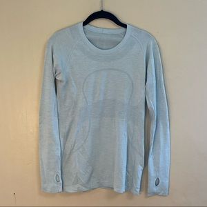Lululemon Swiftly Tech Long Sleeve Top Light Blue Size 6